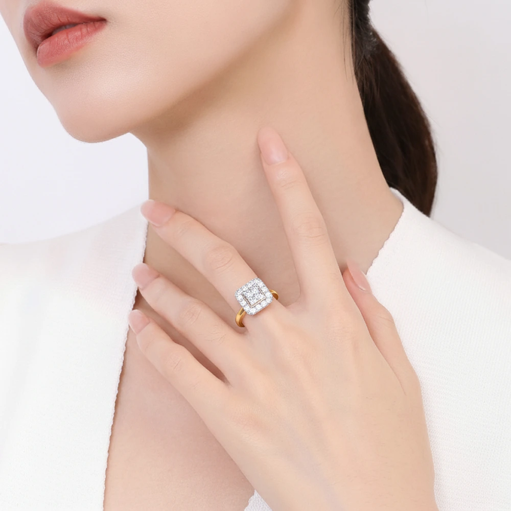 Diamond Ice Quartz Ring